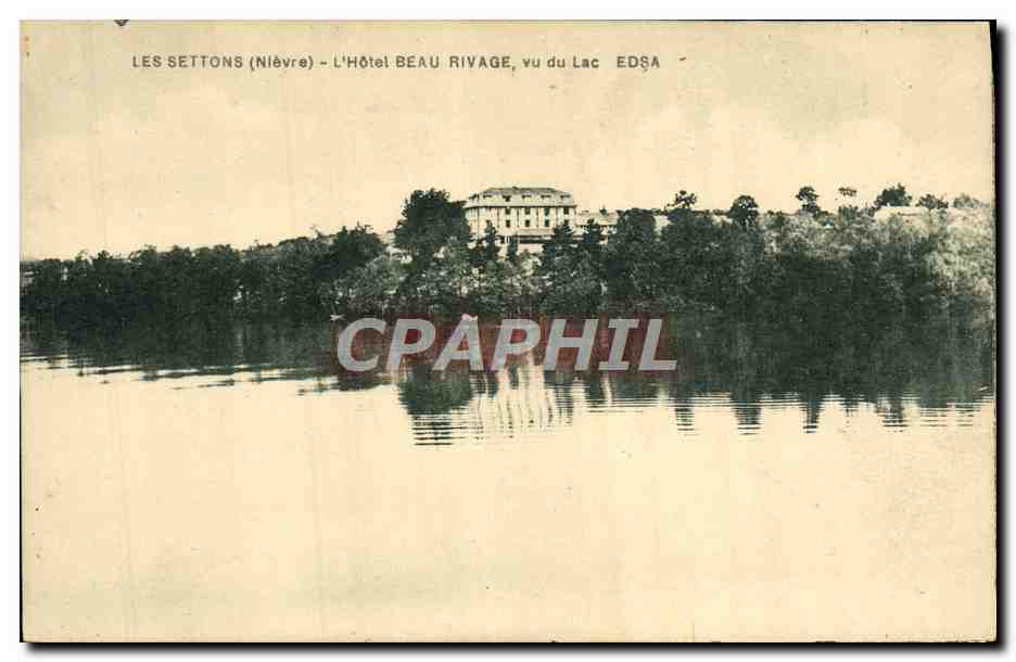Les Settons (Nièvre) - L'Hôtel Beau Rivage, vu du lac - Éditeur EDSA