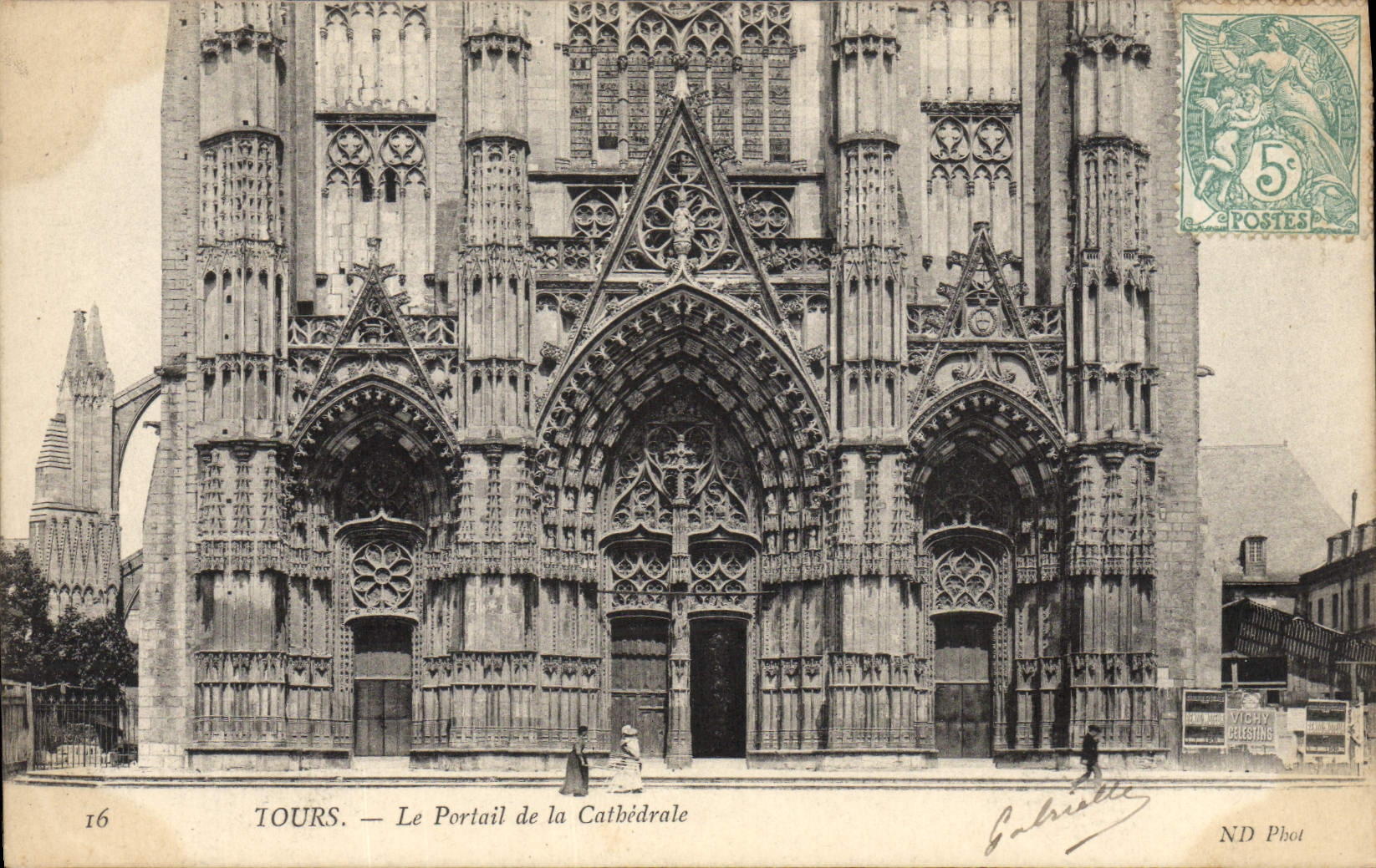 CPA Tours Le Portail de la Cathedrale 