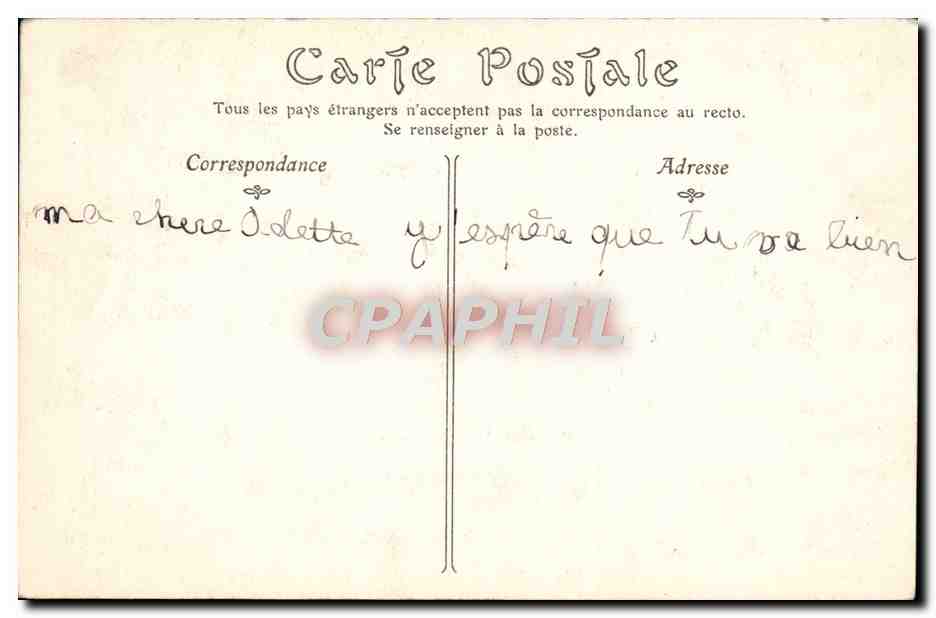 CPA Environs de Compiegne Parc du chateau de Franc Port L'etang — Rückseite