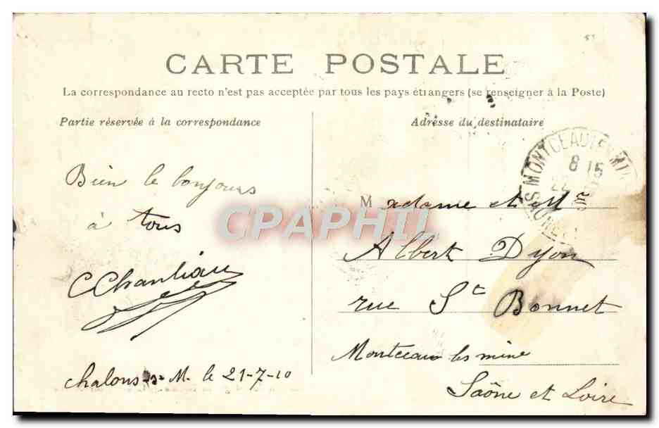 CPA Chalons sur Marne La Cathedrale  — Back