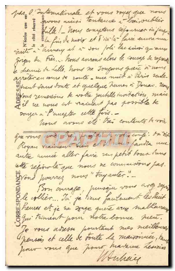 Le Col des Aravis — L'Hôtel, la Chapelle et le Mont-Blanc — Éditeur Ellen, n° 204 — Verso