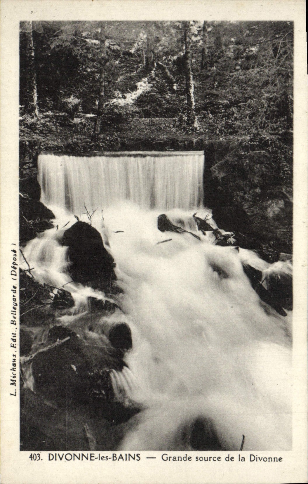 DIVONNE-les-BAINS — Grande source de la Divonne — L. Michaux, Édit. Bellegarde (Dépôt)