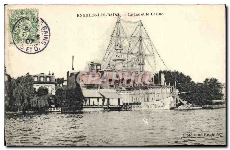 Enghien-les-Bains — Le lac et le Casino — J. Moirand Enghien