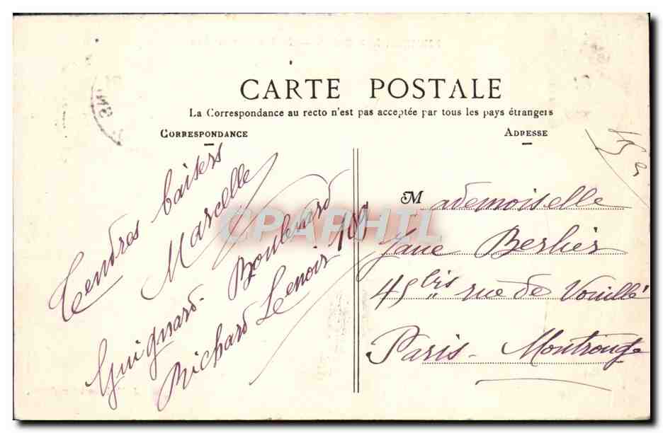 Enghien-les-Bains — Le lac et le Casino — J. Moirand Enghien — Verso