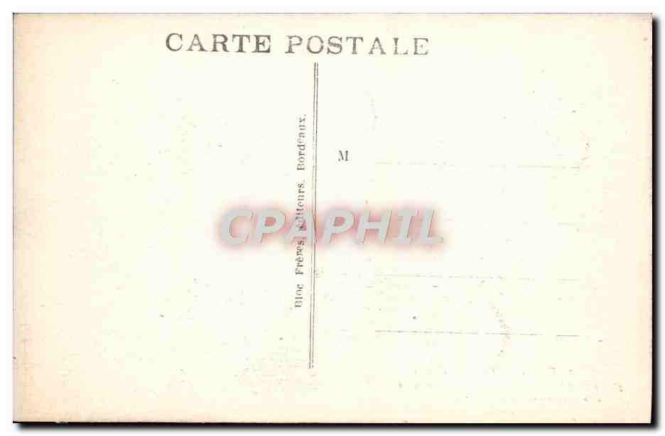 CPA Bordeaux Place des Quinconces Les colonnes rostrales Tramway — Rückseite