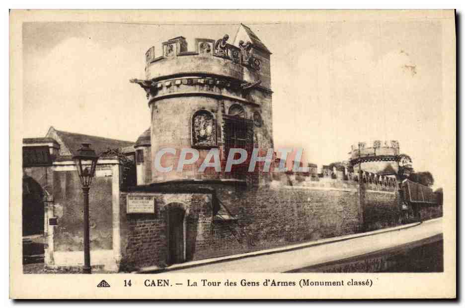 CPA Caen La Tour des Gens d'Armes 