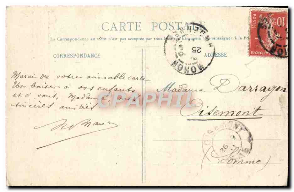 CPA Bazeilles Monument de 1870 Militaria  — Back