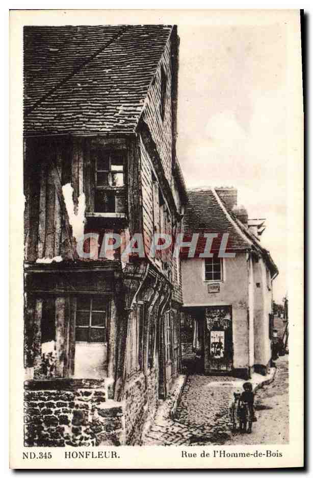 CPA Honfleur Rue de l'Homme de Bois 
