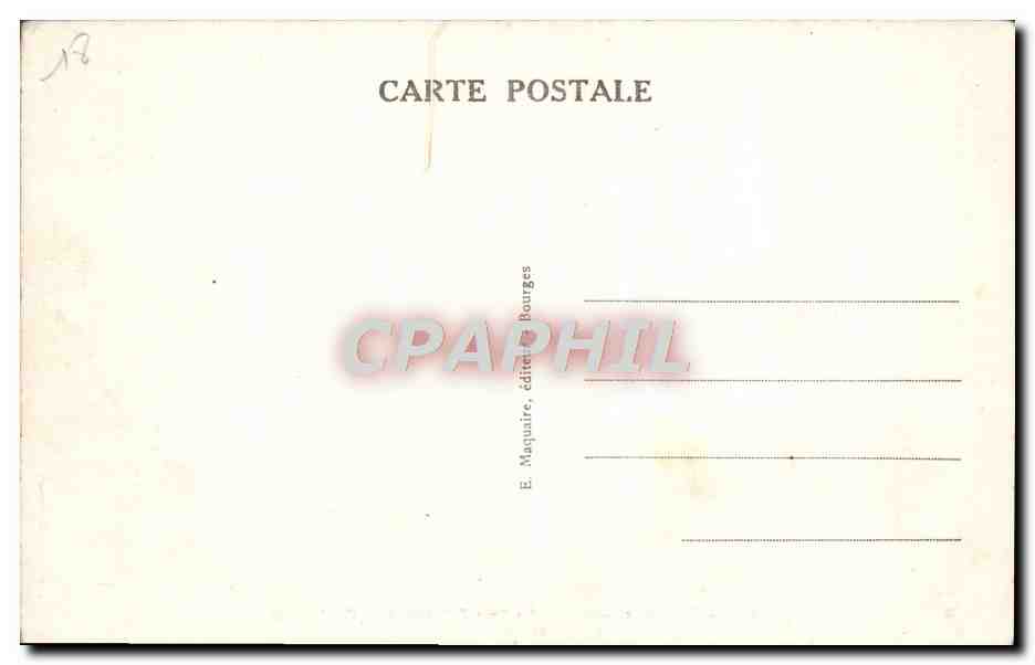 CPA Bourges Angle des Rues Pellevoison et Cambournac Vieilles maisons de bois et hotel Pellevoisin — Rückseite
