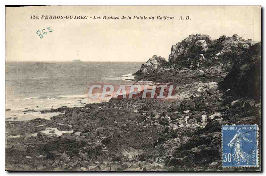 Perros-Guirec - Les Rochers de la Pointe du Château — A. B. — n°124