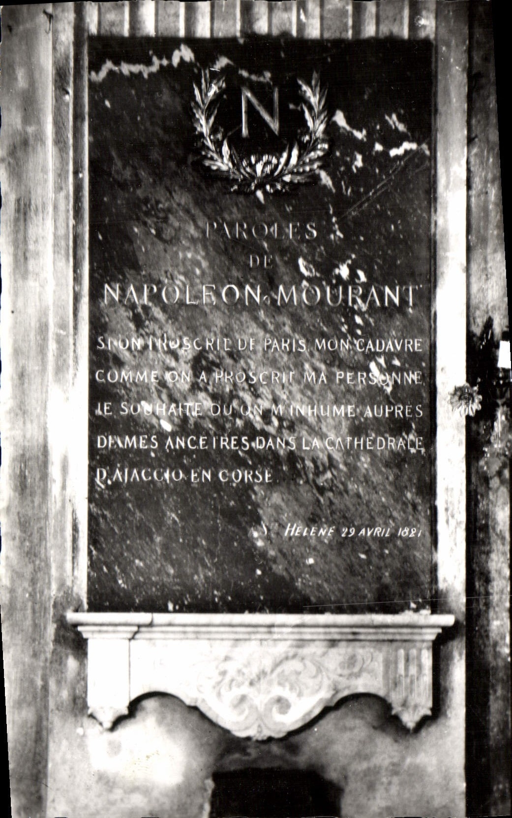Cathédrale d'Ajaccio — Dernières paroles de Napoléon — Éditions A. Tomasi