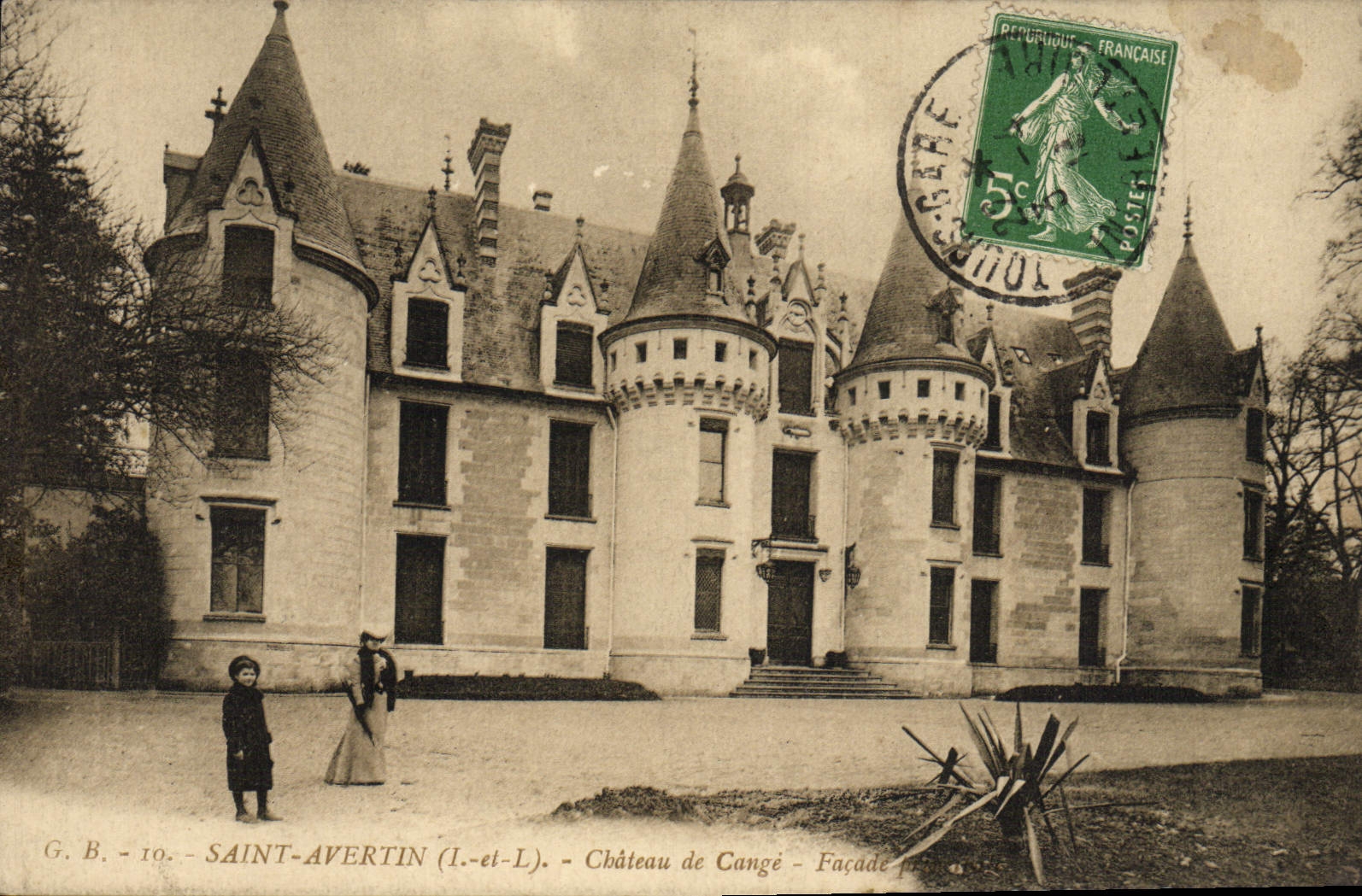 CPA Saint Avertin Chateau de Cange Facade principale