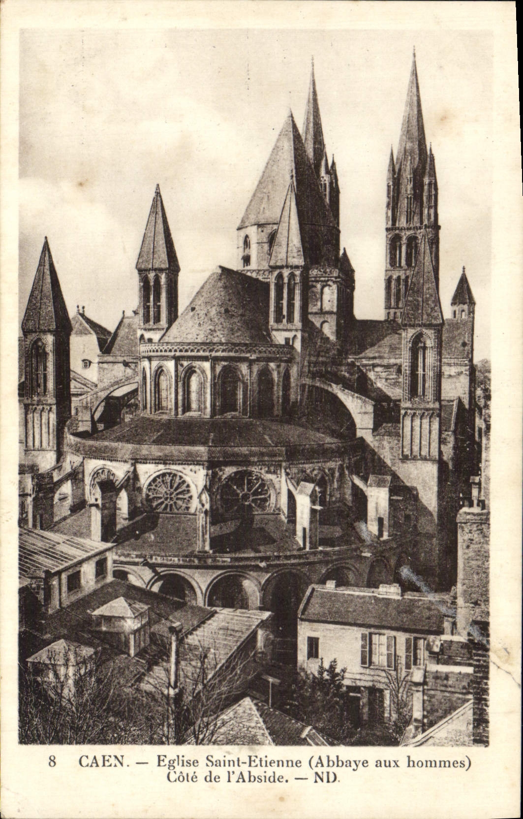 CPA Caen Eglise Saint Etienne Abbaye aux hommes Cote de l'abside