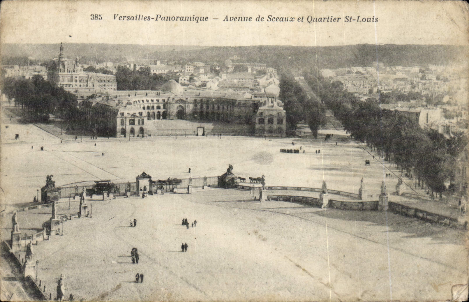 CPA Versailles Panoramique Avenue De Sceaux Et Quartier St Louis