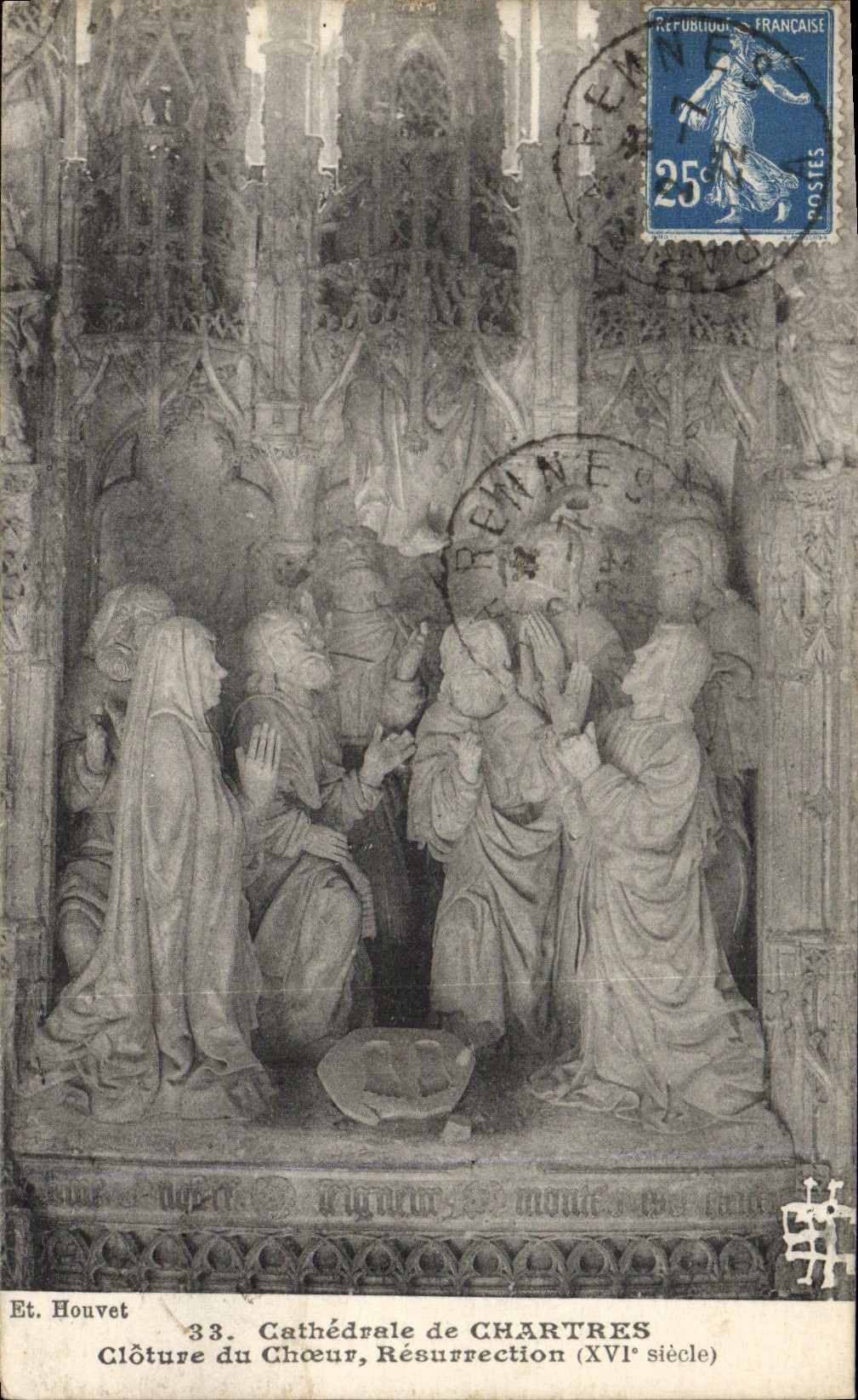 Cathédrale de Chartres — Clôture du Chœur, Résurrection (XVIe siècle) — Et. Houvet, n°33