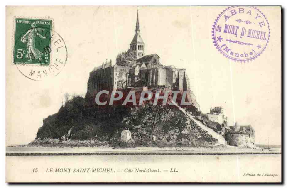 Le Mont Saint-Michel — Côté Nord-Ouest — LL — Édition de l'Abbaye