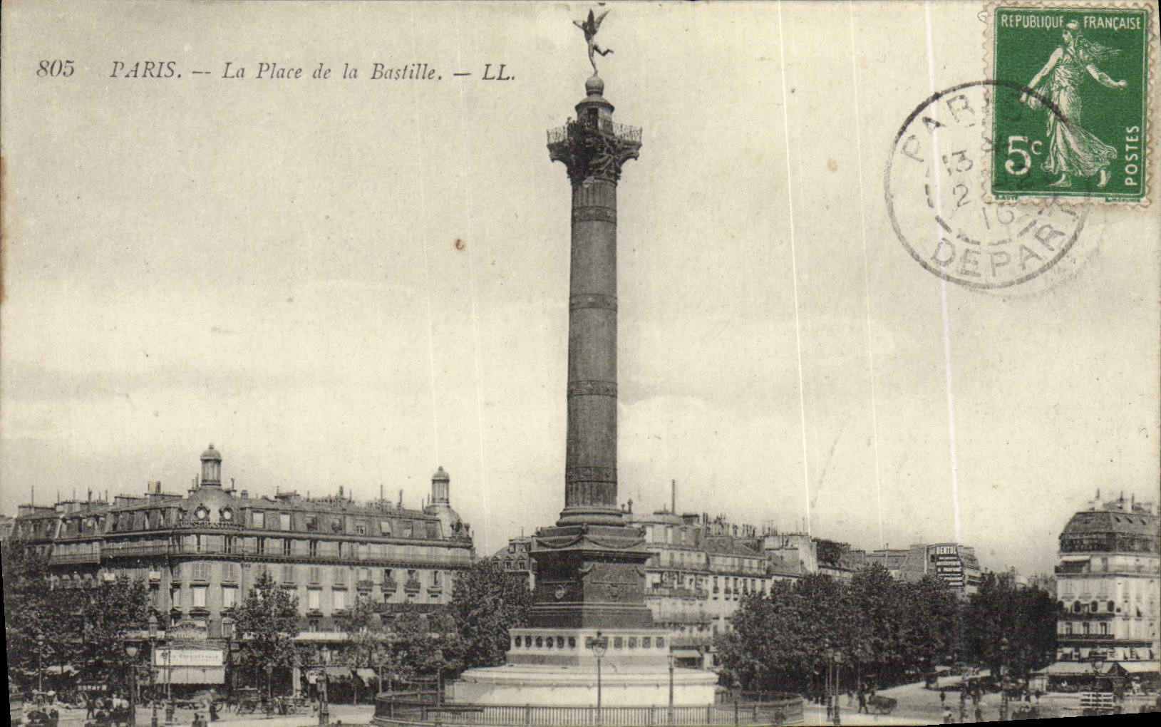 CPA Paris La Place De La Bastille
