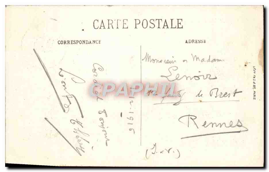 CPA Paris La Place De La Bastille — Rückseite