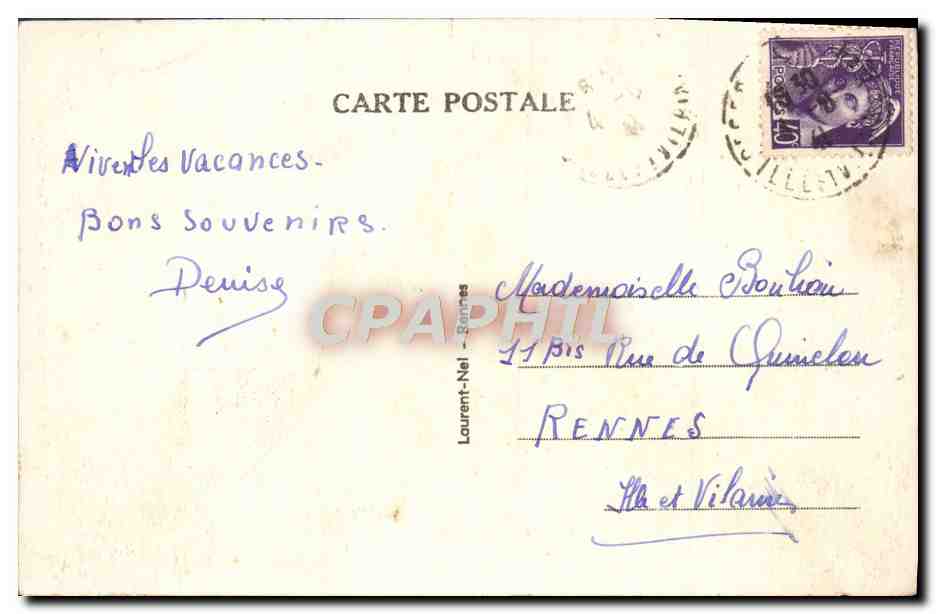 CPA Saint Servan Sur Mer La Tour Solidor Bateaux — Rückseite
