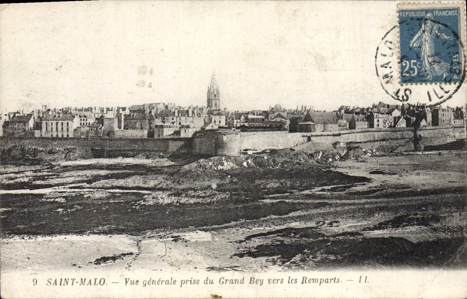 Saint-Malo — Vue générale prise du Grand Bey vers les Remparts — Léry Fils et Cie, Paris-Vernillet