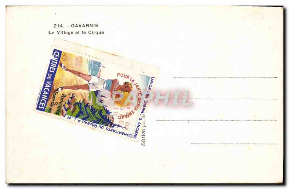 CPA Gavarnie Le Village Et Le Cirque Vignette Centres de Vacances — Verso
