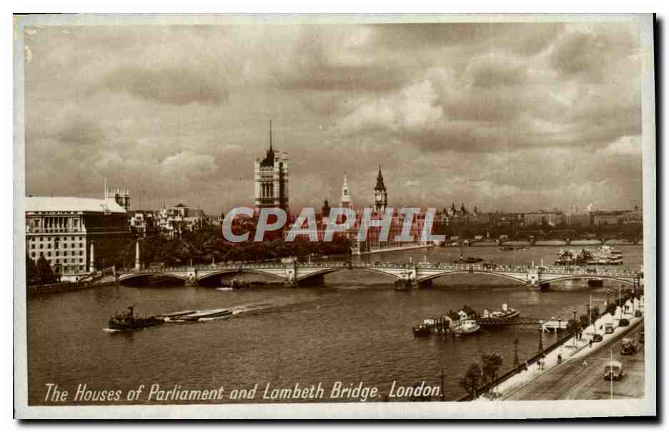 CPA The Houses Of Parliament And Lambeth Bridge London