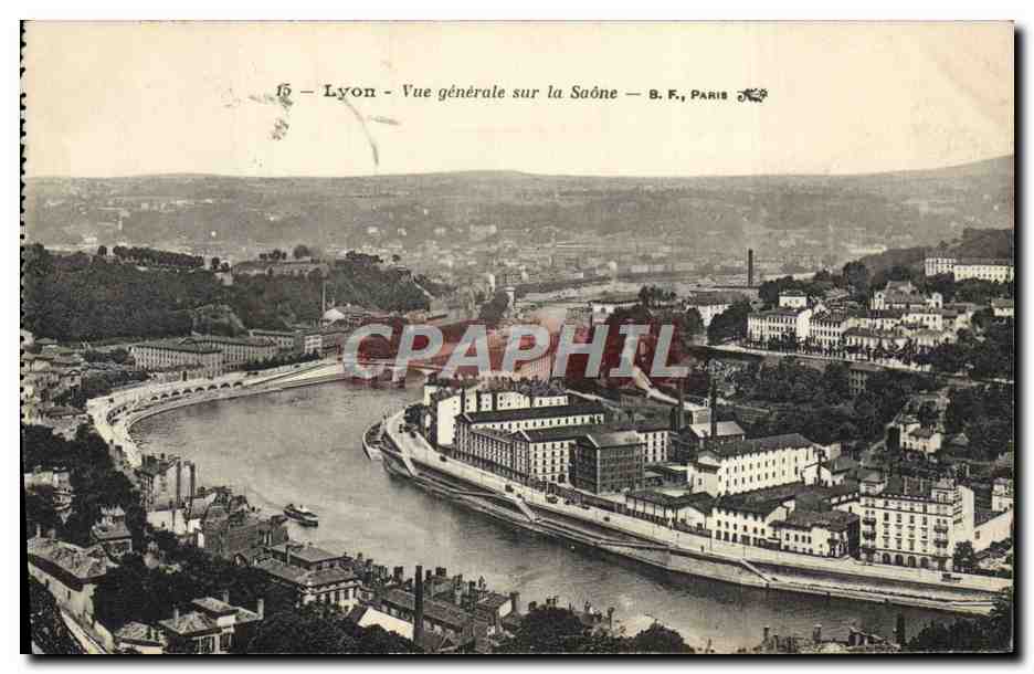 CPA Lyon Vue Generale Sur La Saone