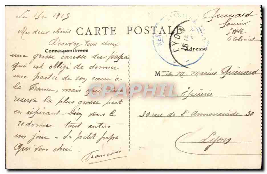 CPA Lyon Vue Generale Sur La Saone — Rückseite