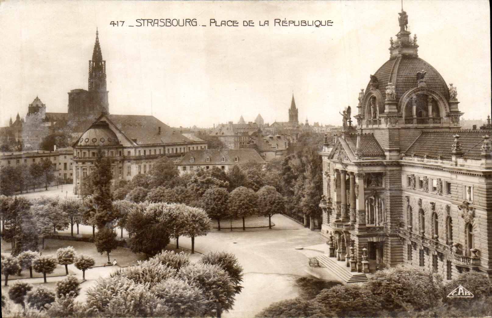 CPA Strasbourg Place De La Republique