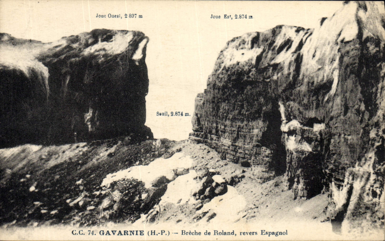 CPA Gavarnie Breche De Roland Revers Espagnol