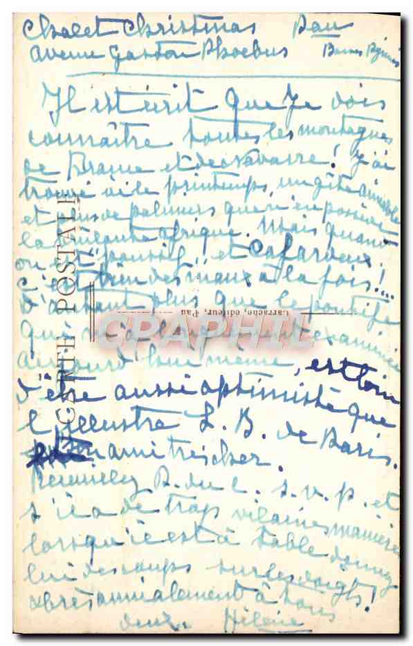 CPA Gavarnie Breche De Roland Revers Espagnol — Verso