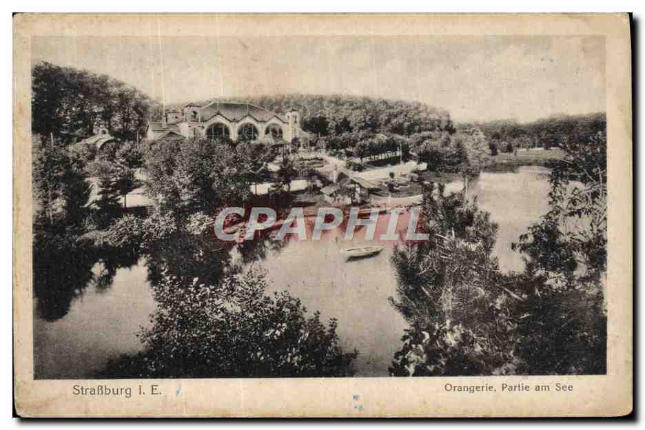 CPA Strasbourg Orangerie Partie Am See