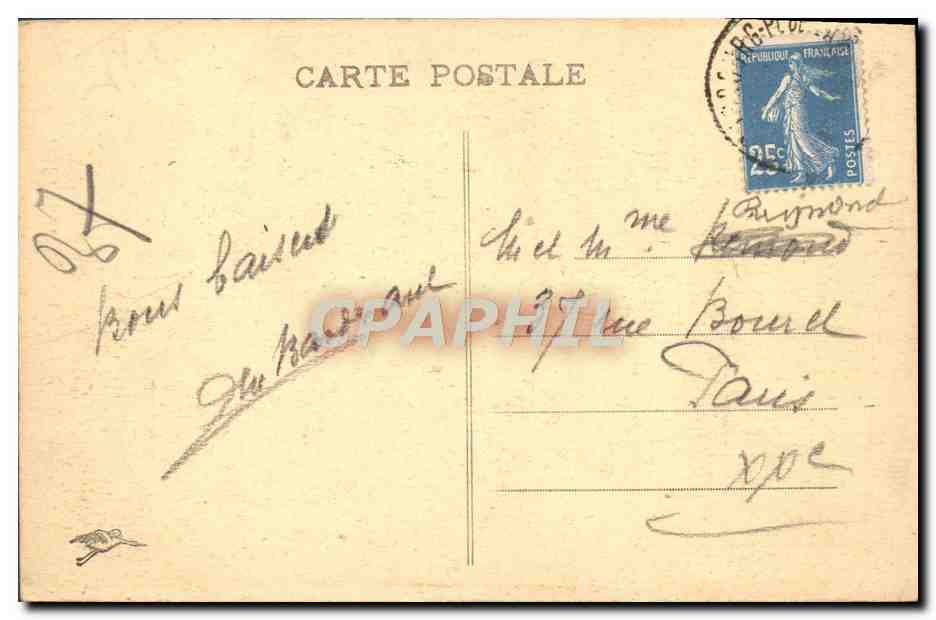 CPA Strasbourg Nid De Cigognes — Verso