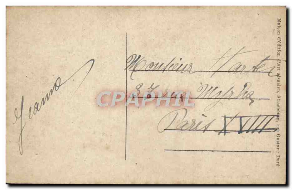 CPA Vieux Strasbourg — Verso