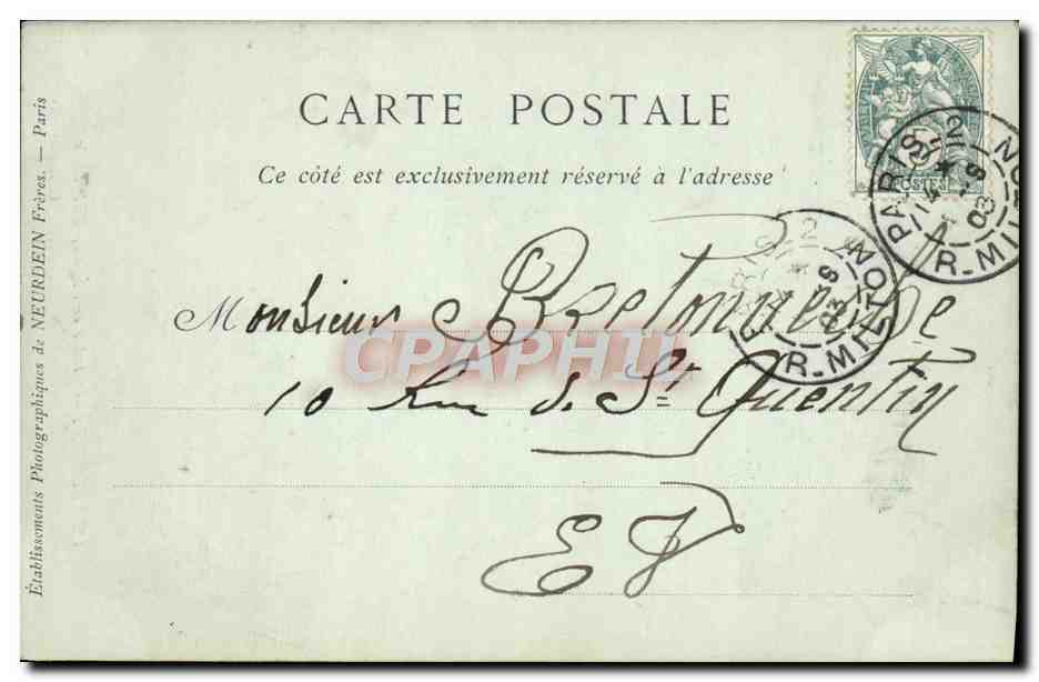 CPA Le Treport Clocher De I'Eglise — Rückseite