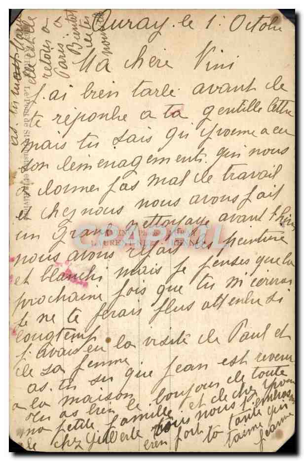 Vue du pont et de la rivière à Douray — éditeur L. Léon — Verso