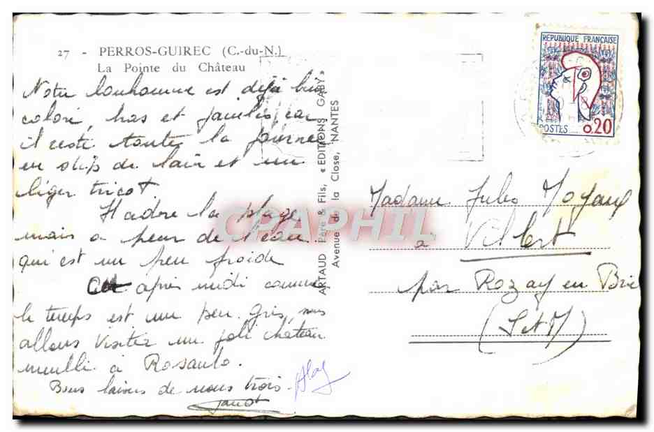 La Pointe du Château — Gabby — Éditions Artaud Frères & Fils, Nantes, n°27 — Reverso