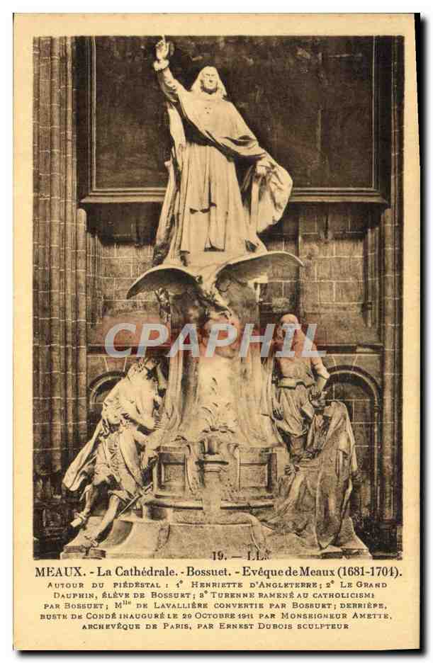 CPA Meaux La Cathedrale Bossuet Eveque de Meaux 