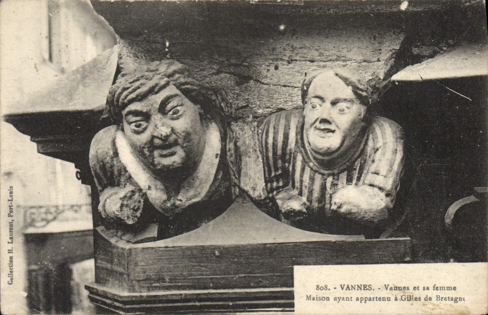 Vannes et sa femme — Maison ayant appartenu à Gilles de Bretagne — Collection H. Laurent, Port-Louis