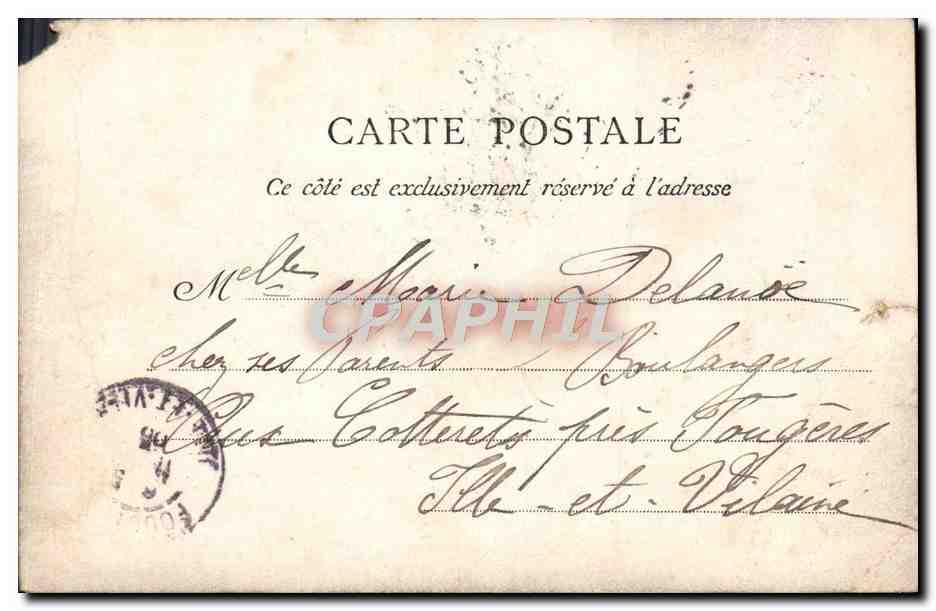 CPA Paris Bois de Boulogne Moulin de Longchamp — Verso