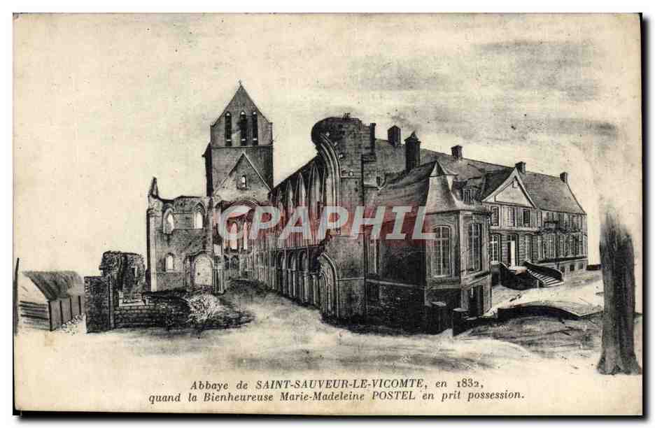 CPA Abbaye de Saint Sauveur le Vicomte en 1832