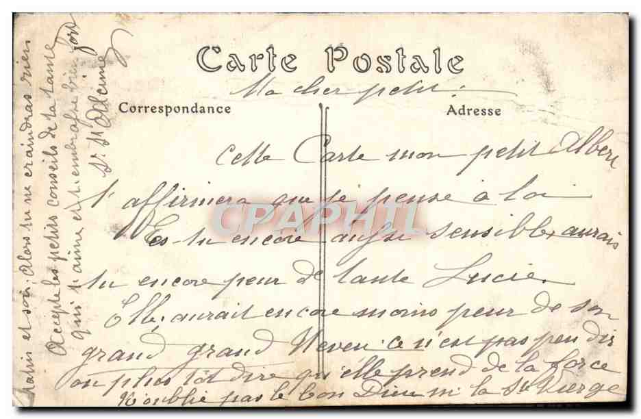 CPA Abbaye de Saint Sauveur le Vicomte en 1832 — Verso