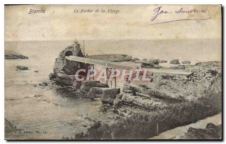 CPA Biarritz Le Rocher de la Vierge 