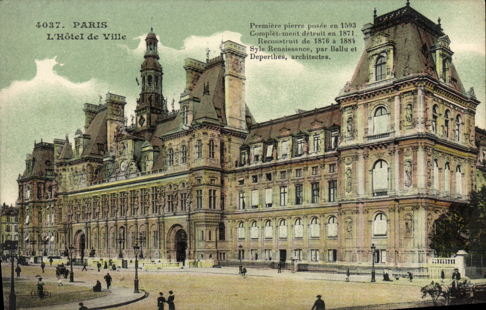 CPA Paris L'Hotel de Ville 