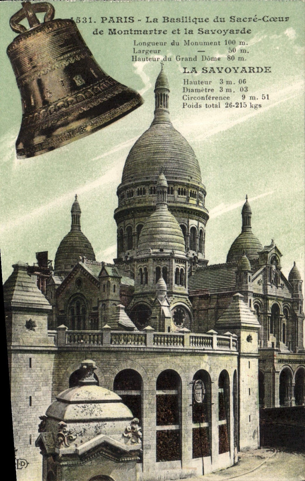 CPA Paris La Basilique du Sacre Coeur Cloche La Savoyarde 