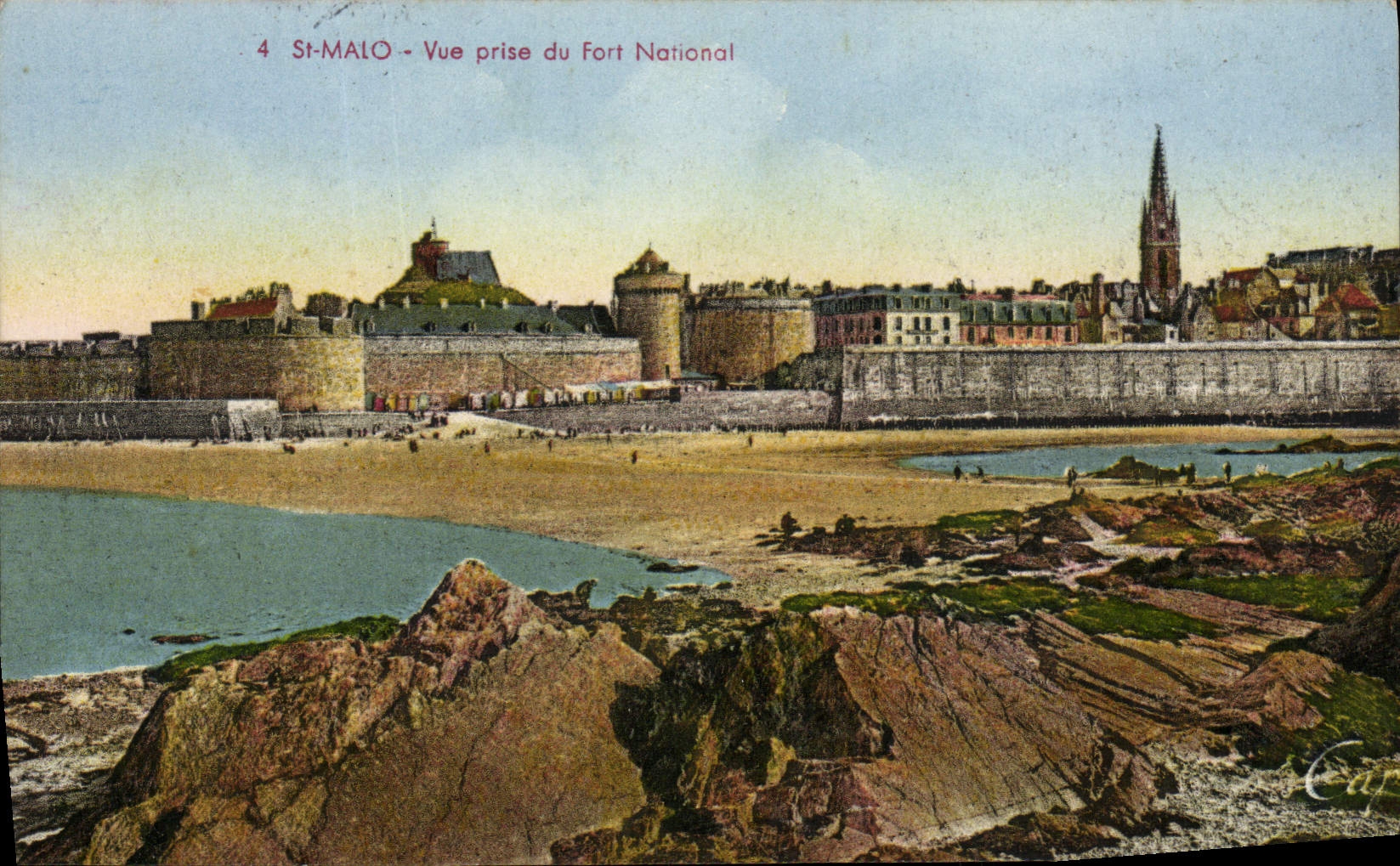 St-Malo - Vue prise du Fort National — éditeur C.° des Arts Photomécaniques, n°4