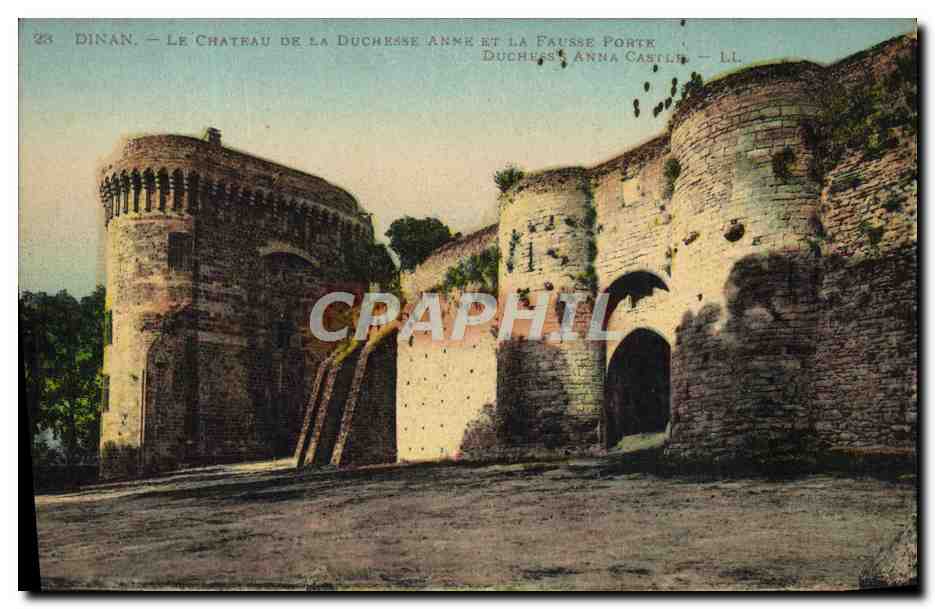 CPA Dinan Le Chateau de la duchesse Anne et la fausse porte 