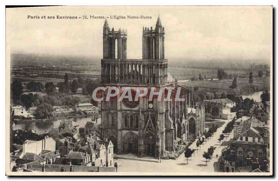 CPA Mantes L'Eglise Notre Dame 