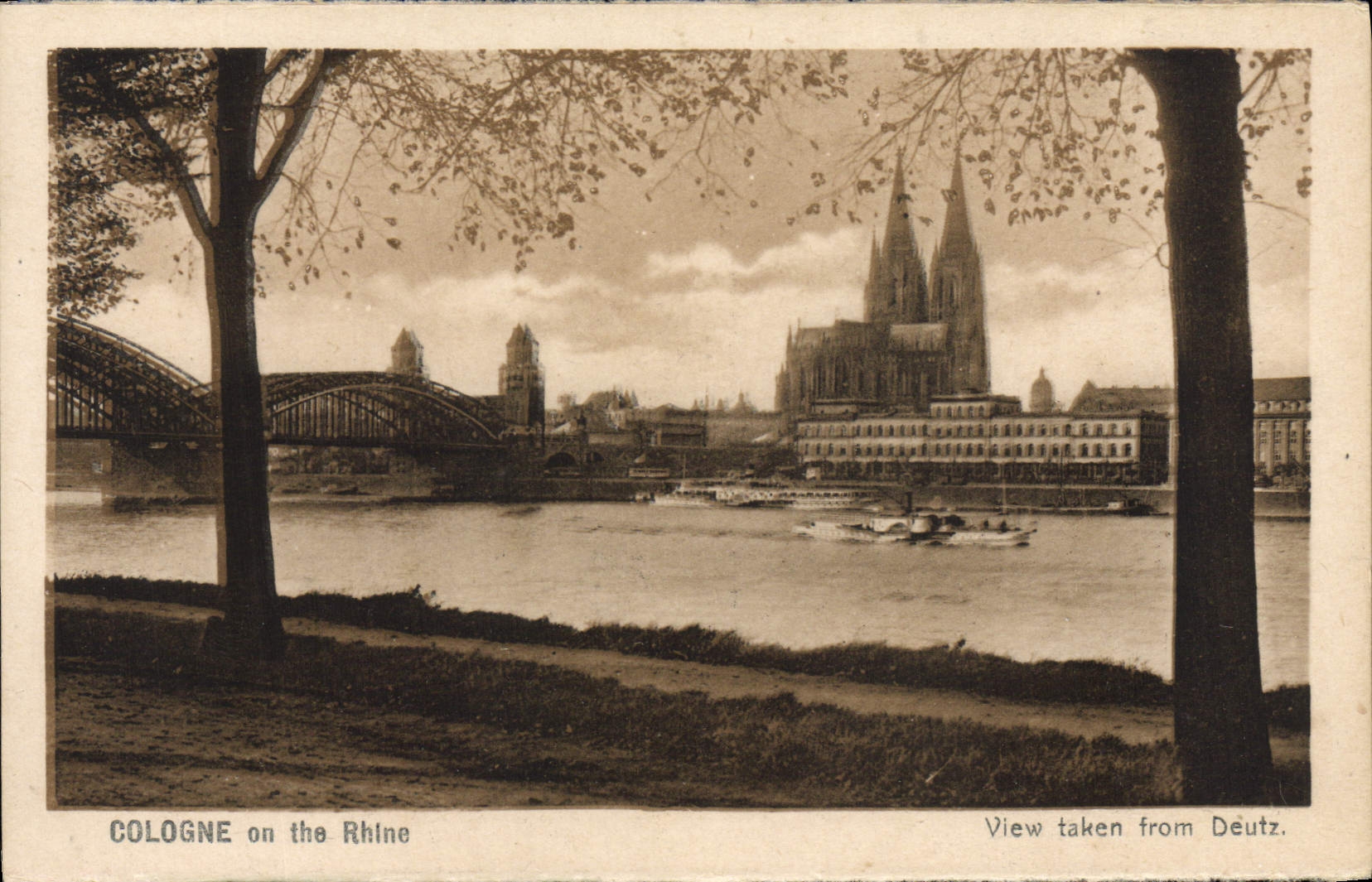 CPA Cologne on the Rhine View taken from Deutz 
