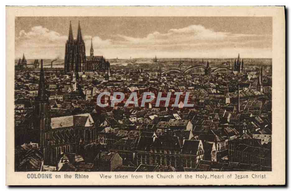 CPA Cologne on the Rhine View taken from the Church of the Holy Heart of Jesus Christ 